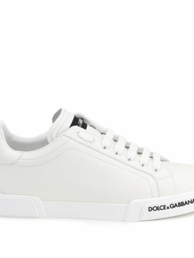 DOLCE&GABBANA – נעליים בצבע לבן דגם SNEAKERS BASSA