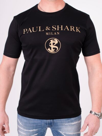 טישרט פול שארק בצבע שחור דגם PAUL&SHARK – paul&shark t-shirt