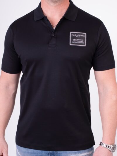 חולצת פולו פול שארק בצבע שחור דגם  PAUL&SHARK – paul&shark t-shirt