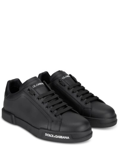 DOLCE&GABBANA – נעליים בצבע שחור דגם SNEAKERS BASSA