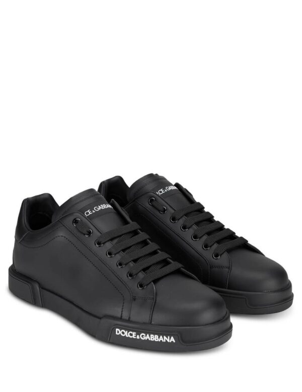 DOLCE&GABBANA - נעליים בצבע שחור דגם SNEAKERS BASSA