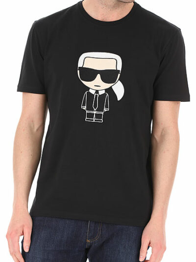 טישרט קארל לגרפלד בצבע שחור דגם KARL LAGERFELD – t-shirt crewneck