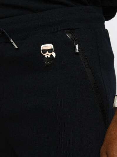מכנס קצר קארל לגרפלד בצבע שחור דגם KARL LAGERFELD – sweat shorts