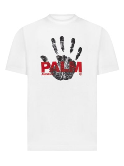 PALM ANGELS – imprint classic tee white red