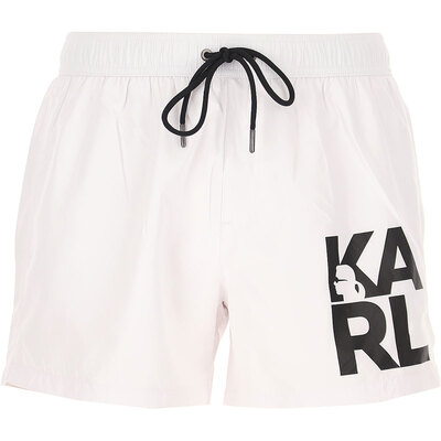 בגד ים קארל לגרפלד בצבע לבן דגם KARL LAGERFELD – CLASSIC