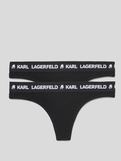 תחתון קארל לגרפלד בצבע שחור דגם KARL LAGERFELD – LONG THONG