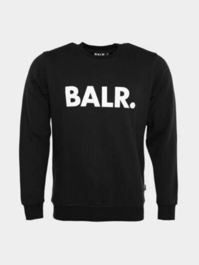 BALR – BRAND STRAIGHT CREWNECK JET BLACK