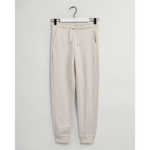GANT - מכנס טרנינג בצבע בז' דגם LOCK UP SWEAT PANTS