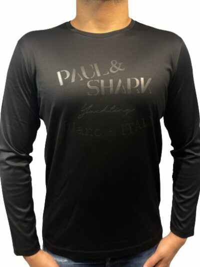 PAUL&SHARK – טישרט ארוך בצבע שחור דגם PAUL&SHARK T-SHIRT