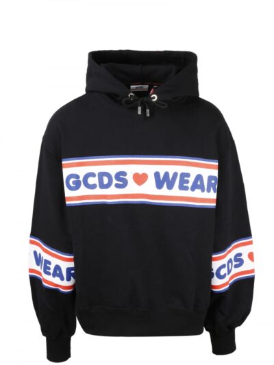 GCDS – קפוצ’ון בצבע שחור דגם GCDS HOODIE