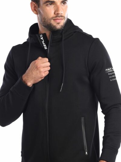 REPLAY – חליפה טרנינג ריפליי בצבע שחור דגם REPLAY SUITS