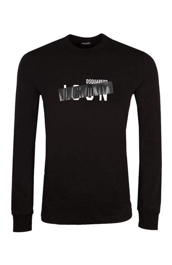 DSQUARED2 - חולצת טישרט בצבע שחור דגם DSQUARED2 T-SHIRT