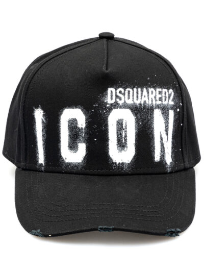 DSQUARED2 – כובע בצבע שחור דגם DSQUARED2 HAT