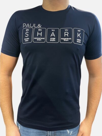 PAUL&SHARK – טישרט בצבע כחול דגם PAUL&SHARK T-SHIRT