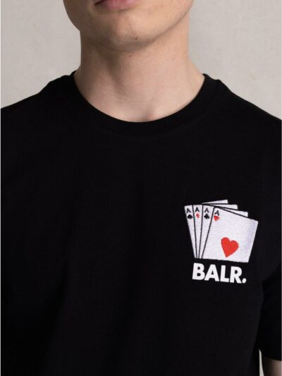 BALR – טישרט בצבע שחור דגם ACE EMBRO
