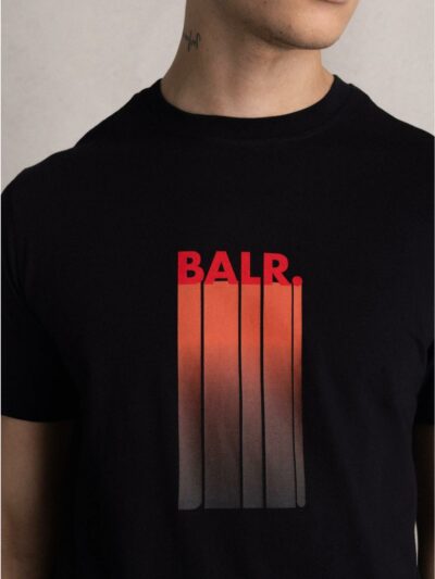 BALR – טישרט בצבע שחור דגם LOGO GRADIENT