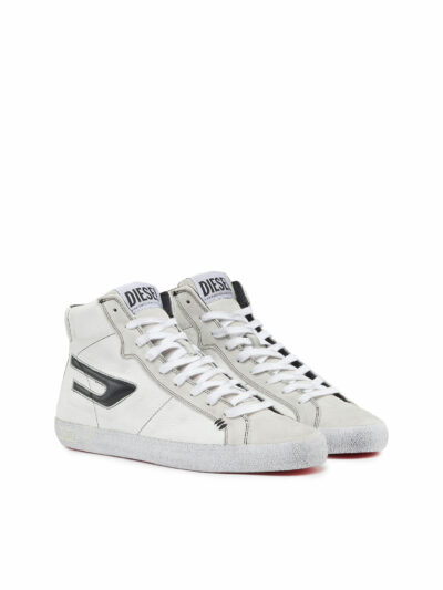 DIESEL – נעליים בצבע לבן דגם S-LEROJI MID
