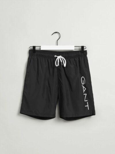 GANT – מכנס בגד ים גאנט בצבע שחור דגם Lightweight