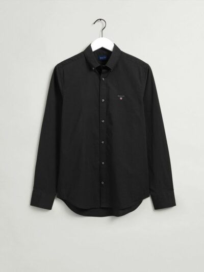 GANT – חולצה מכופתרת גאנט בצבע שחור דגם SLIM BROADCLOTH