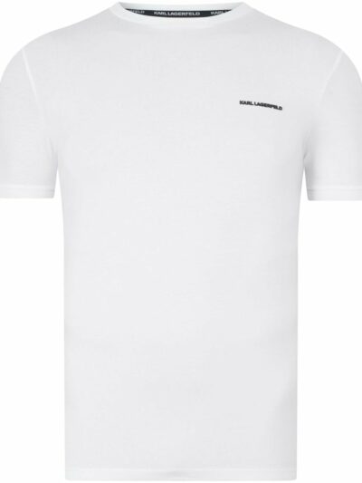 KARL LAGERFELD – טישרט קארל לגרפלד בצבע לבן דגם T-shirt crewneck