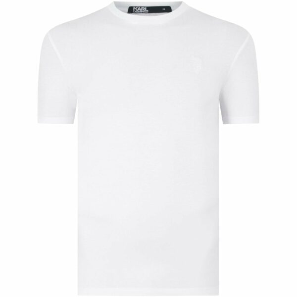 KARL LAGERFELD - טישרט קארל לגרפלד בצבע לבן דגם T-shirt crewneck