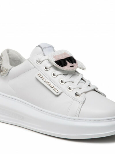 KARL LAGERFELD - נעליים קארל לגרפלד בצבע לבן דגם Twin bead