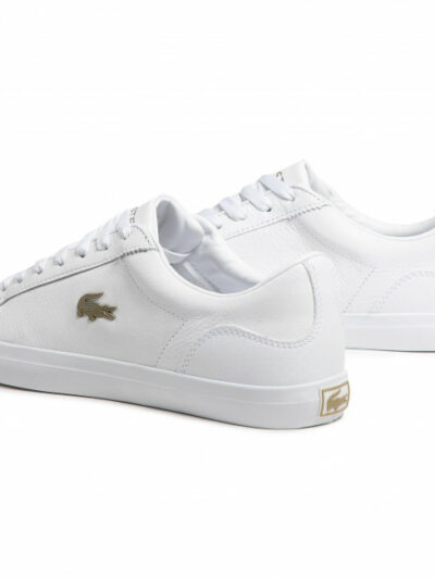 LACOSTE – נעליים לקוסט בצבע לבן דגם LEROND LEATHER