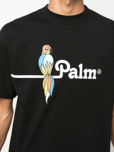 PALM ANGELS – טישרט פאלם אנגלס בצבע שחור דגם Parrot classic