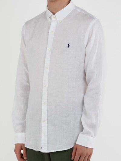 POLO RALPH LAUREN – חולצה מכופתרת ראלף לורן בצבע לבן דגם Shirt linen