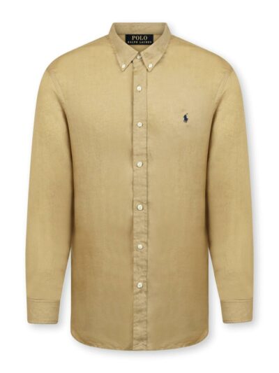 POLO RALPH LAUREN – חולצה מכופתרת ראלף לורן בצבע בז’ דגם Shirt linen