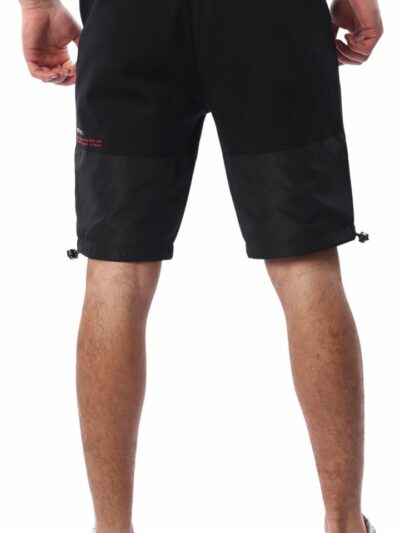 REPLAY – מכנס קצר ריפליי בצבע שחור דגם Interlock pants