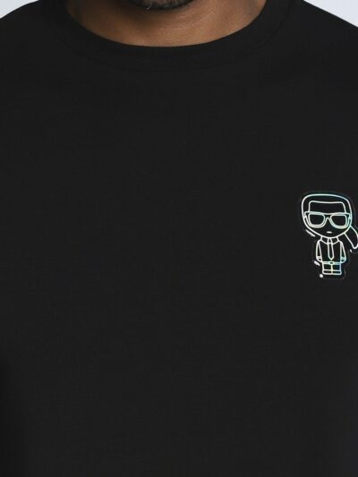 KARL LAGEFELD – טישרט קרל בצבע שחור דגם T-SHIRT CREWNECK LS