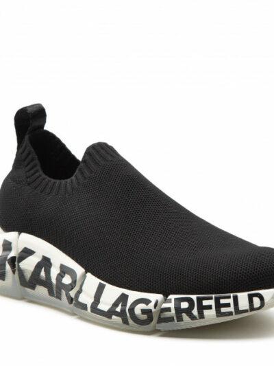 KARL LAGERFELD – נעל קרל בצבע שחור דגם QUADRA SOCK LO LOGO