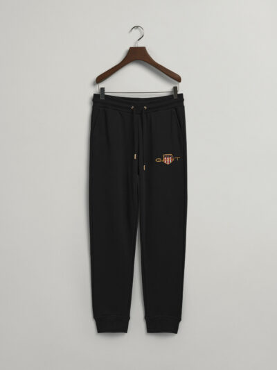GANT – מכנס גאנט בצבע שחור דגם ARCHIVE SHILED SWEAT PANT