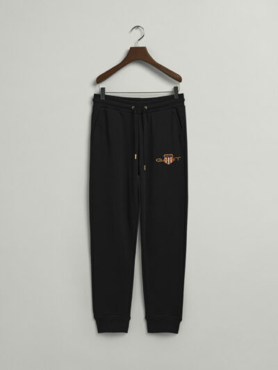 GANT - מכנס גאנט בצבע שחור דגם ARCHIVE SHILED SWEAT PANT
