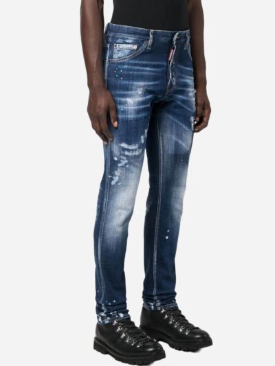 DSQUARED2 - ג'ינס דיסקוורד בצבע כחול דגם SKATER JEAN S71LB1136