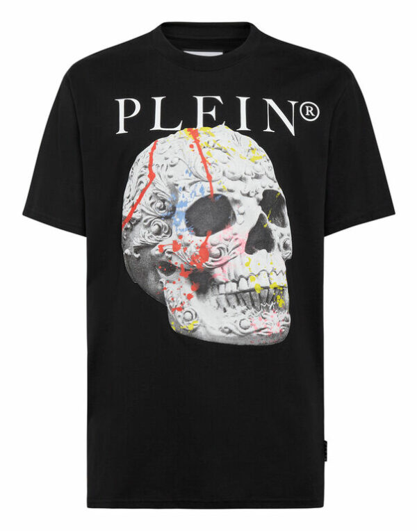 PHILIPP PLEIN  - חולצת טישרט פיליפ פלאין בצבע שחור דגם MTK6140 PJY002N