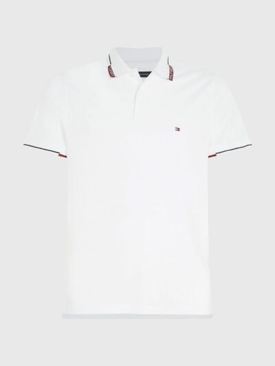 TOMMY HILFIGER – חולצת פולו טומי הילפיגר בצבע לבן דגם MW0MW30774