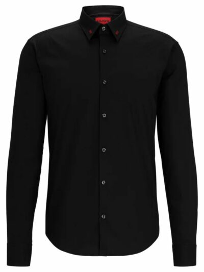 HUGO  – חולצה מכופתרת הוגו בצבע שחור דגם 50495900