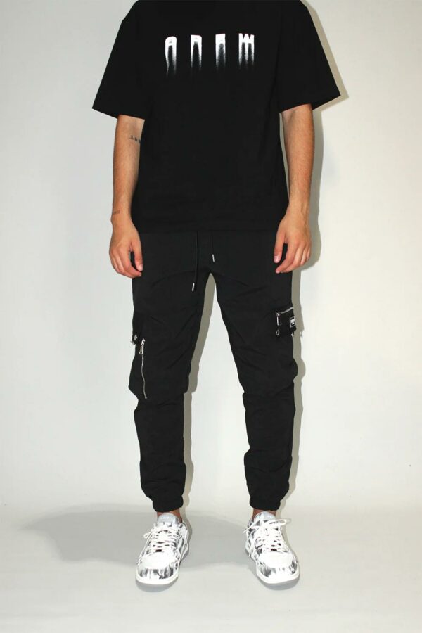 CREW MILANO - מכנס דגמ"ח בצבע שחור דגם Dino Cargo Pants