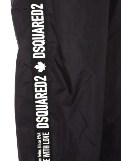 DSQUARED2 – מכנס ניילון בצבע שחור דגם S74KB0831
