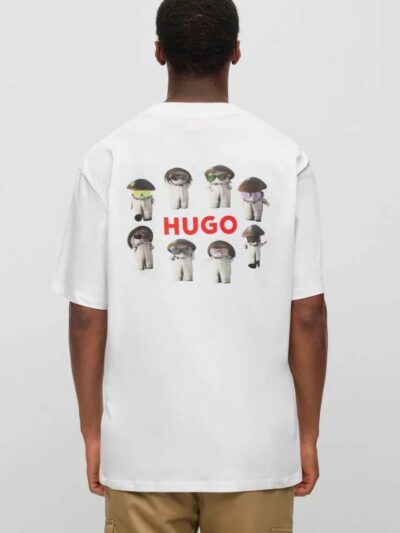 HUGO – טישרט הוגו בצבע לבן דגם 50495167