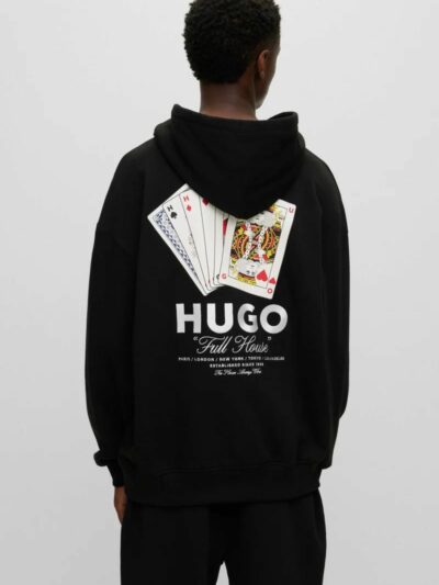 HUGO – קפוצ’ון הוגו בצבע שחור דגם 50499741