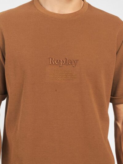 REPLAY – טישרט ריפליי בצבע חום דגם 24166830