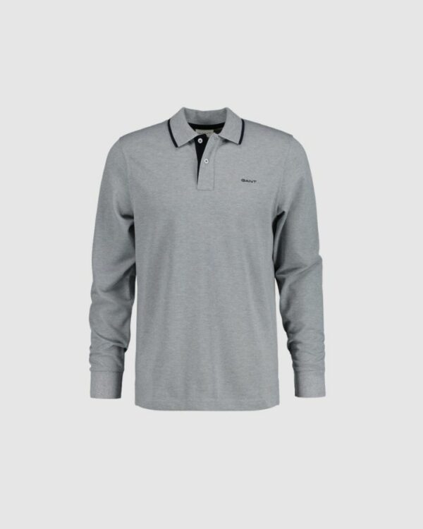 GANT - חולצת פולו גאנט בצבע אפור דגם 2062029