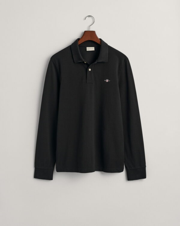 GANT - חולצת פולו גאנט בצבע שחור דגם 2230