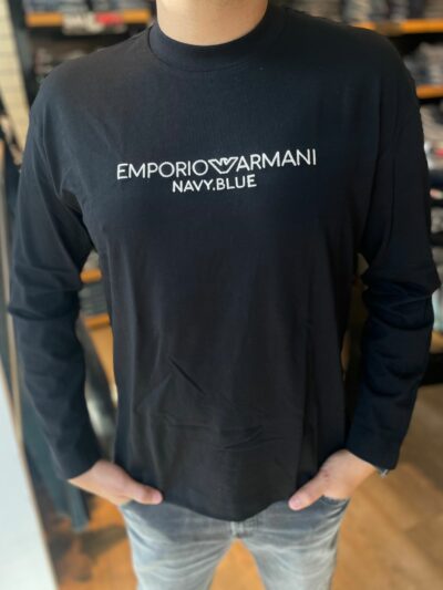 EMPORIO ARMANI – טישרט ארמני בצבע שחור דגם 6R1TG0 1GWZZ