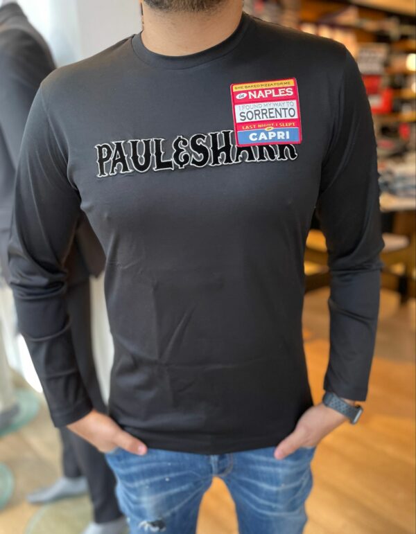 PAUL&SHARK - טישרט פול שארק בצבע שחור דגם 13311468