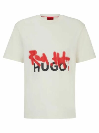 HUGO – טישרט הוגו בצבע קרם דגם 50508513