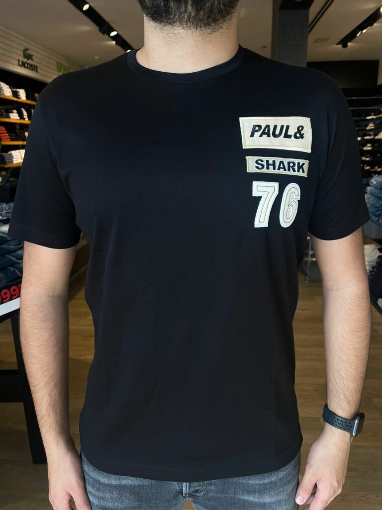 PAUL&SHARK - טישרט פול שארק בצבע שחור דגם 24411408
